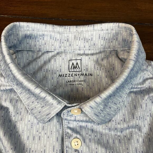 Mizzen & Main Mens Large Trim Short Sleeve Polo Shirt - Picture 2 of 3